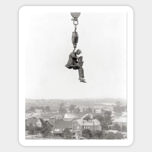 Aerial Photographer, 1925. Vintage Photo Sticker